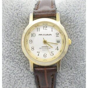 Women's Milan 100ft Quartz 100ft WR Analog 26mm Dial Causal Round Watch (E98)